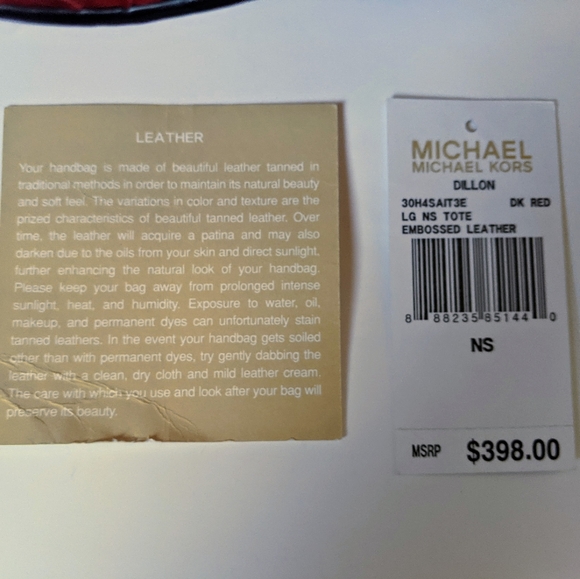 MK Dillon Lg NS Tote RED - Picture 2 of 9